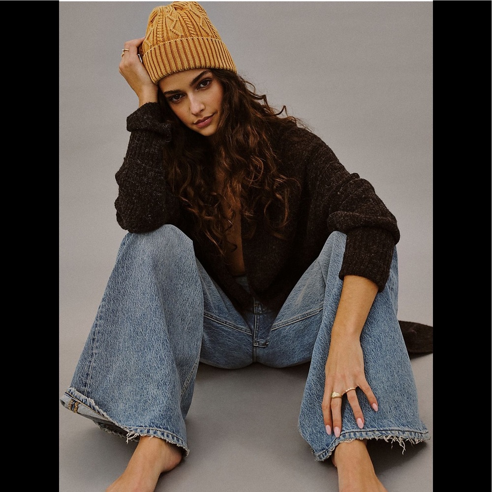 NWT NIB Free People Stormi Washed Cable Beanie